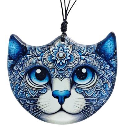 Füzyon Cam Dekor - Kedi - Baskılı Cam - Kedi Duvar Süsü - Cam Kalınlığı 1 cm